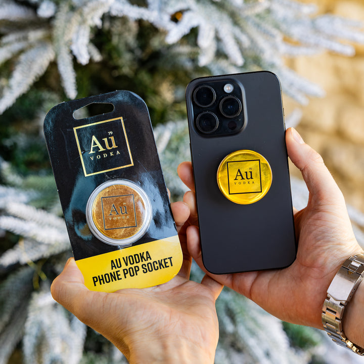 Au Gold Phone Pop Grip