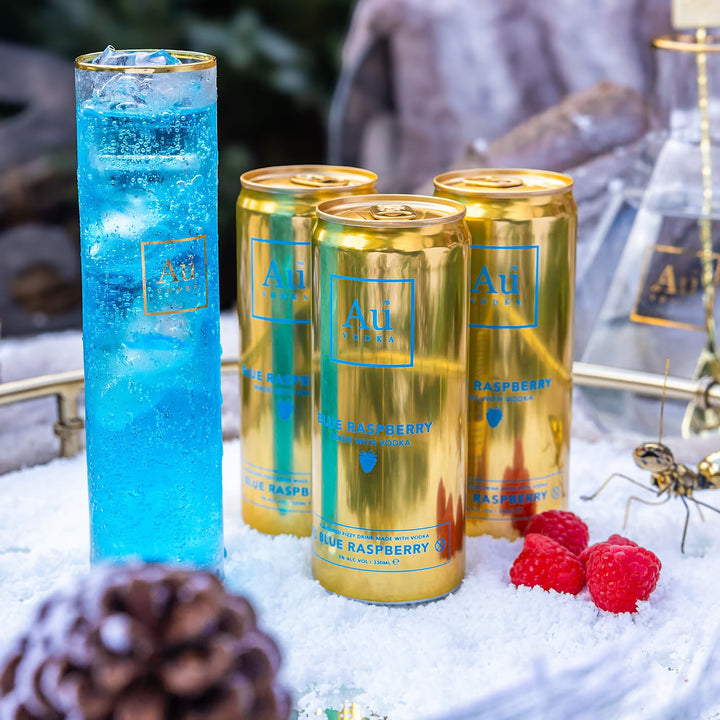 Au Vodka Blue Raspberry 250ml Premix RTD - Case of 12